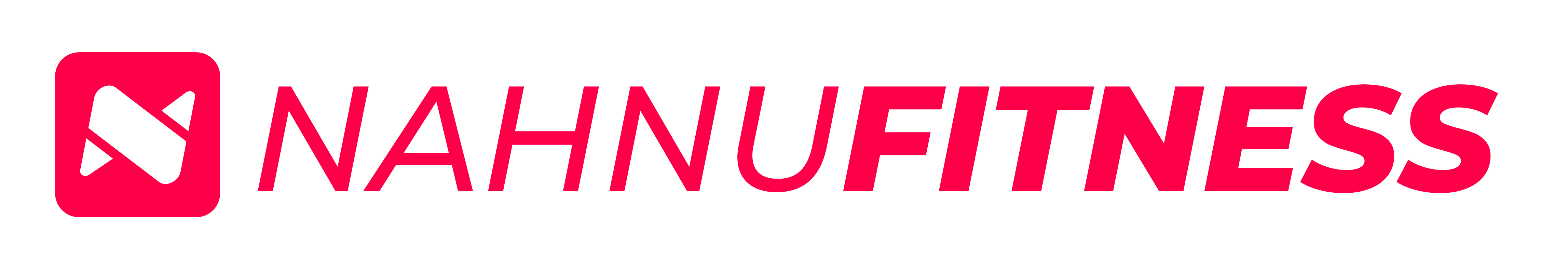 Red logo with a stylized white "N" inside a red square on the left. The text "NAHNUFITNESS" is in bold capital letters, also in red, with "FITNESS" slightly larger than "NAHNU." The logo has a modern, sleek design on a transparent background.